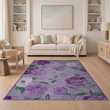 Purple Floral Vintage No. 4 Area Rug