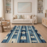 Nautical Lighthouse Blue Area Rug