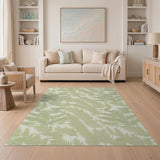 Elegant Green Fern Fronds Area Rug