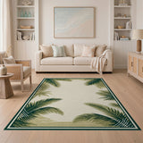 Palm Frond Coastal Beach Rug