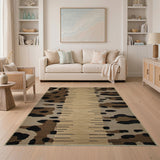 Modern Leopard Spot Woven Area Rug