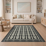 Heritage Tribal Black White Heritage Tribal Geometric Rug