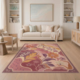 Pink Floral Vintage No. 8 Area Rug