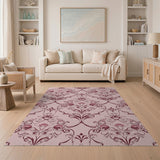 Pink Floral Art Nouveau Vintage Rug