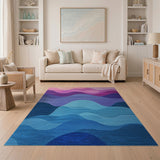 Cascading Wave Gradient Abstract Area Rug