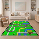 Pixelated City Roads Play Rug