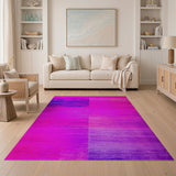 Vibrant Pink to Purple Gradient Abstract Area Rug