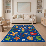 Whimsical Gingerbread Men Holiday Area Rug