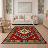 Red Heritage Tribal Diamond Area Rug