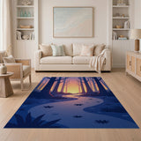 Twilight Forest Path Area Rug