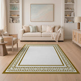 Gold Ornate Persian Border Area Rug
