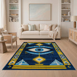 Mystic Evil Eye Navy Southwestern Rug