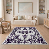 Ornate Purple Persian Area Rug