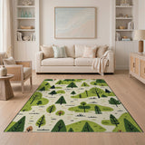 Lush Evergreen Forest Area Rug