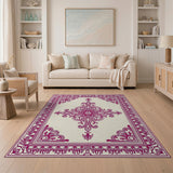 Purple Purple Ornate Persian Medallion Rug