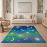 Celestial Phoenix Night Sky Area Rug