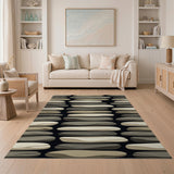Stacked Pebbles Beige Area Rug