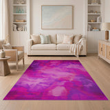 Purple Watercolor Abstract Area Rug