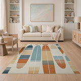 ODIKA Coastal Surfboard Washable Area Rug - Low Pile Non-Slip Floor Mat