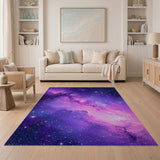 ODIKA Galaxy Nebula Washable Area Rug - Low Pile, Non-Slip, Pet & Kid Friendly Space Rug