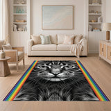 Multi-Color Cat Portrait Area Rug