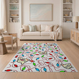 Playful Cartoon Cats and Candies Area Rug