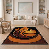 Blazing Basketball Area Rug