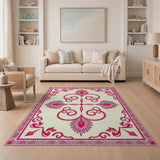 Ornate Red Palmette Persian Area Rug