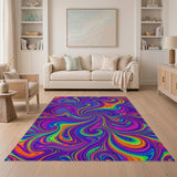 Vibrant Multi-Color Swirl Area Rug