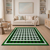 Shamrock Green Bordered Area Rug