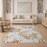 Abstract Tan Fox Pattern Area Rug