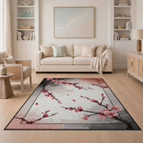Pink Cherry Blossom Vintage Area Rug