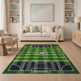 Soccer Field Kids Area Rug