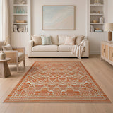 Orange Bold Orange Geometric Southwestern Rug
