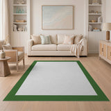 Green Border Modern Area Rug