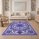 Ornate Purple Persian Medallion Rug