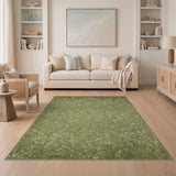 Green Vintage Floral Area Rug
