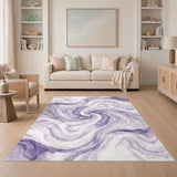 Purple Swirl Vortex Area Rug