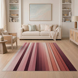 Vertical Ombre Pink Stripe Area Rug