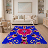Geometric Modern Multi-color and Patterns Vibrant Pink Mandala Geometric Area Rug