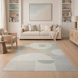 Neutral Abstract Geometric Area Rug
