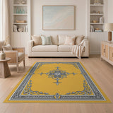 Ornate Gold Mandala Area Rug