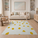 Playful Yellow Egg Tuft Area Rug