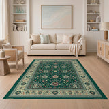 Intricate Green Persian Area Rug