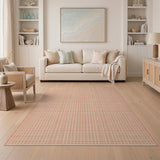 Geometric Modern Orange Orange Grid Geometric Area Rug