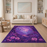 Purple Enchanted Forest Path Area Rug
