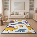 Colorful Dinosaur Kids Cartoon Area Rug