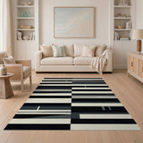 Bold Black White Geometric No. 12 Area Rug
