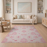 Elegant Pink Elegant Pink Floral Vintage Area Rug