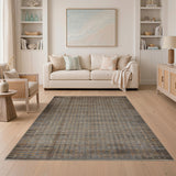 Grey Speckled Distressed Area Rug